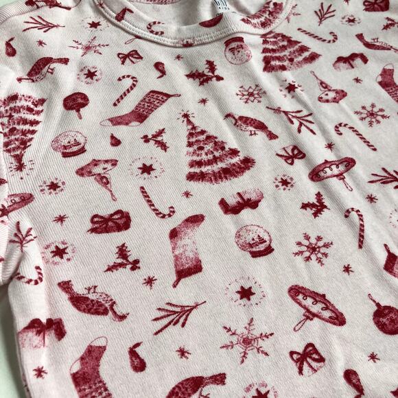 Gap Kids Christmas Icons Printed Pajama Set - Pink Red - 10 - Picture 3 of 10